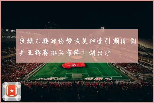 樊振东腰部伤势恢复神速引期待 国乒亚锦赛排兵布阵计划出炉